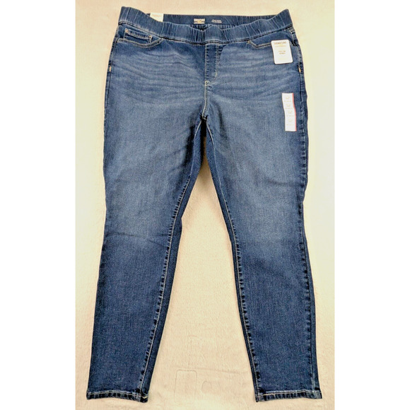 Signature gold by Levi Strauss sz 20s 36/28 Skinny Jeans pull on blue 0651 - Picture 1 of 8